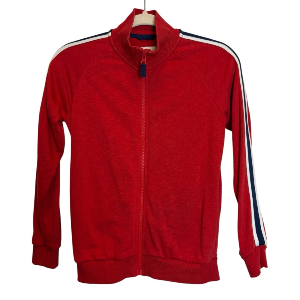 Mini Boden Track Suit Jacket Cotton Red Size 9-10